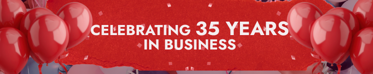 We are celebrating 35 in business
